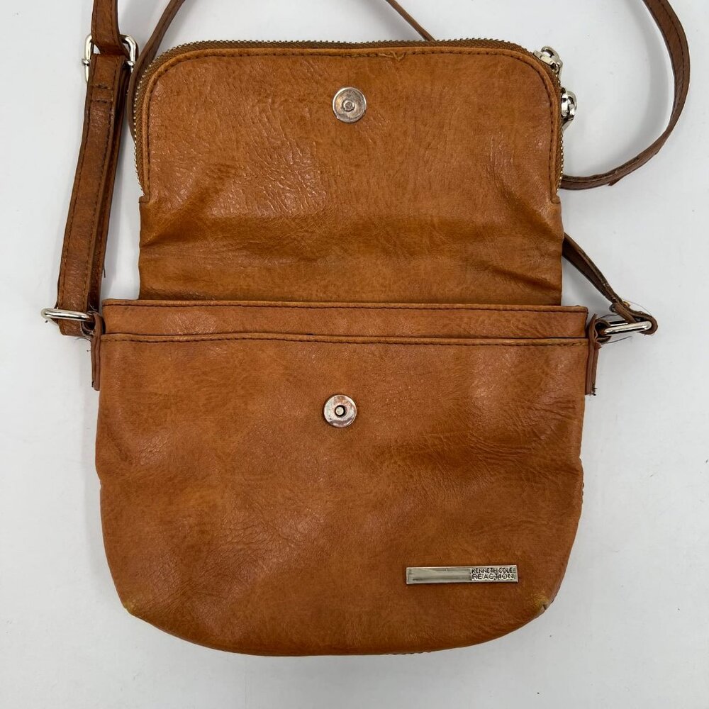 Kenneth Cole Reaction Brown Mini Crossbody Bag | Faux Leather - Picture 9 of 10